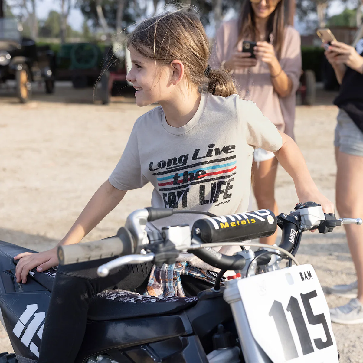 Fasthouse Anthem Crop Tee - Girls - Heather Dust - Image 2