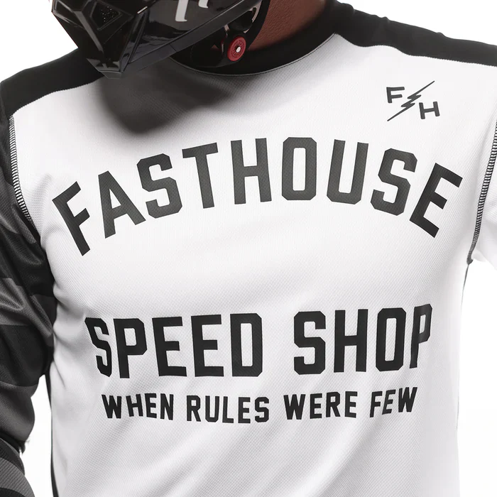 Fasthouse Carbon Jersey - Black-White - Image 4