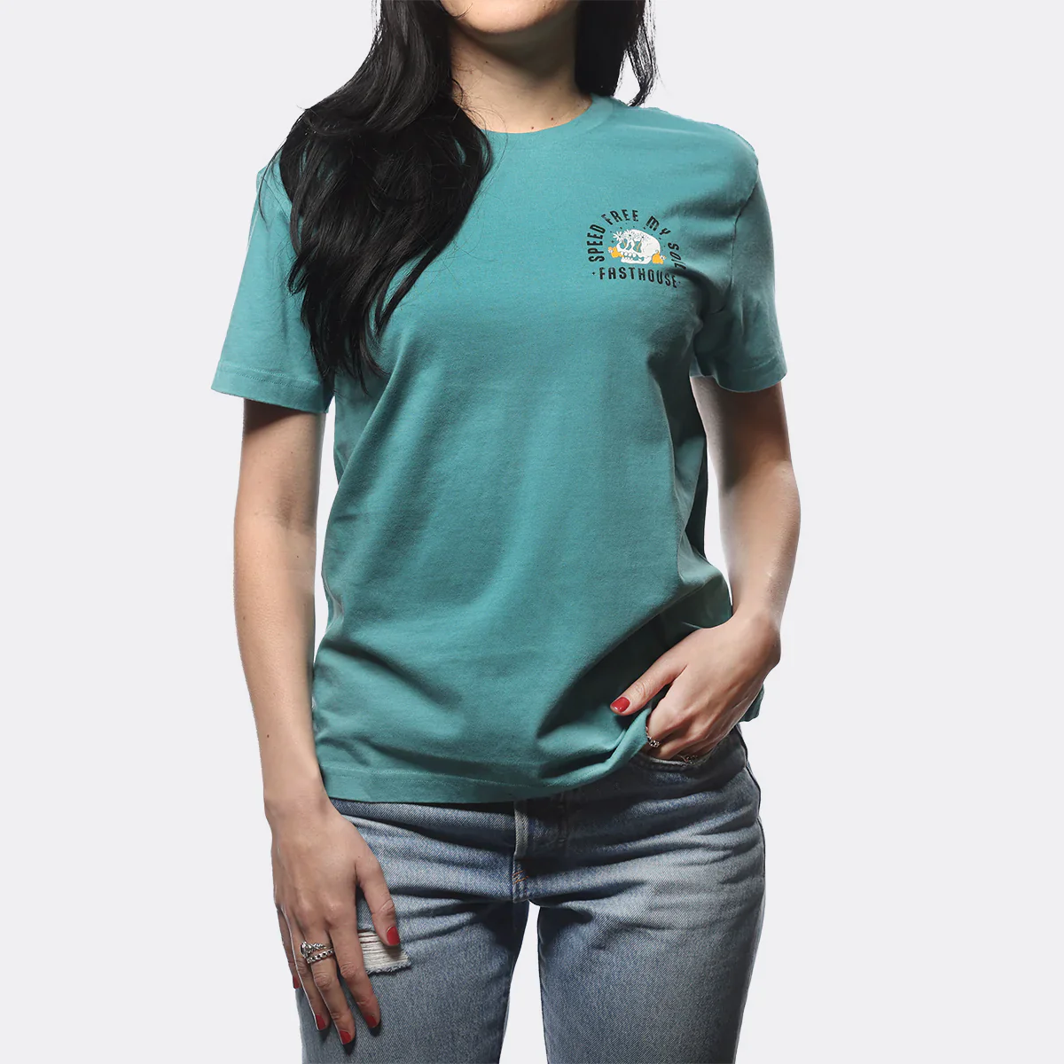 Fasthouse Charmed Tee - Womens - Blue Spruce - Image 2