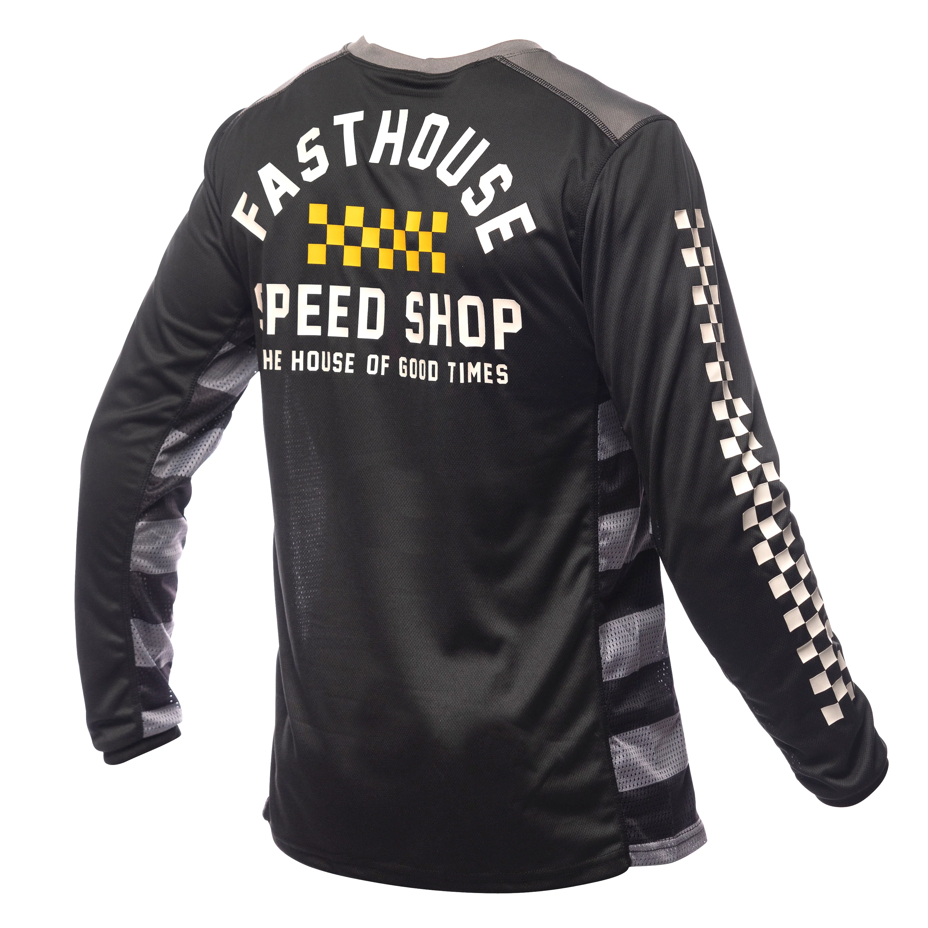 Fasthouse Classic Outland Long Sleeve MTB Jersey - Black - Image 2