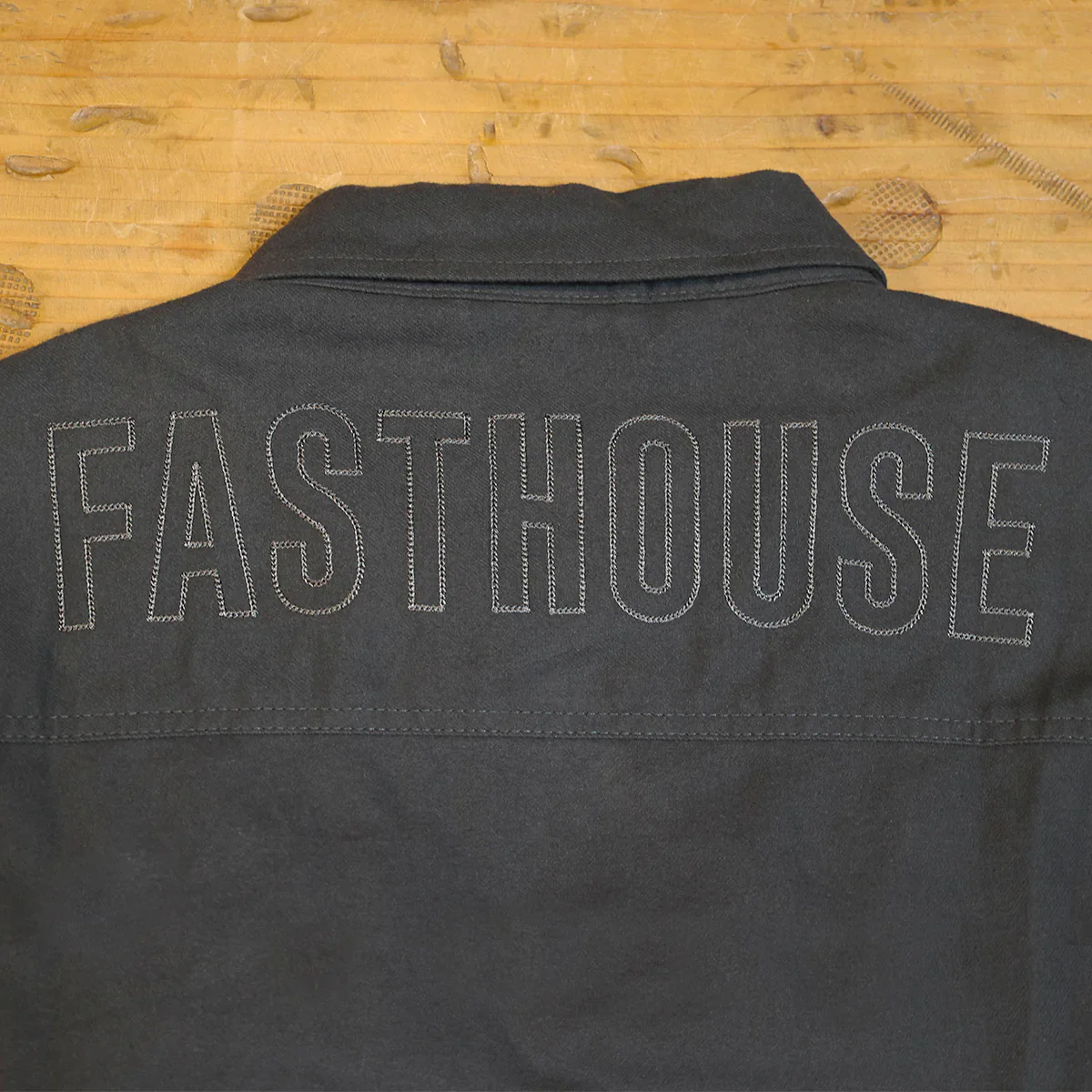 Fasthouse Elysian Quilted Flannel Shirt - Charcoal - Image 5