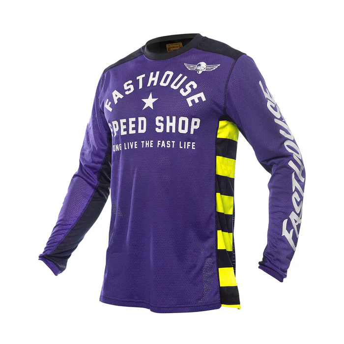 Fasthouse Grindhouse Air Cooled Originals Jersey - Youth - Purple-Black
