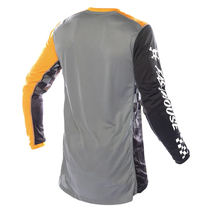 Fasthouse Grindhouse Alpha Jersey - Youth - Black-Amber - Image 2