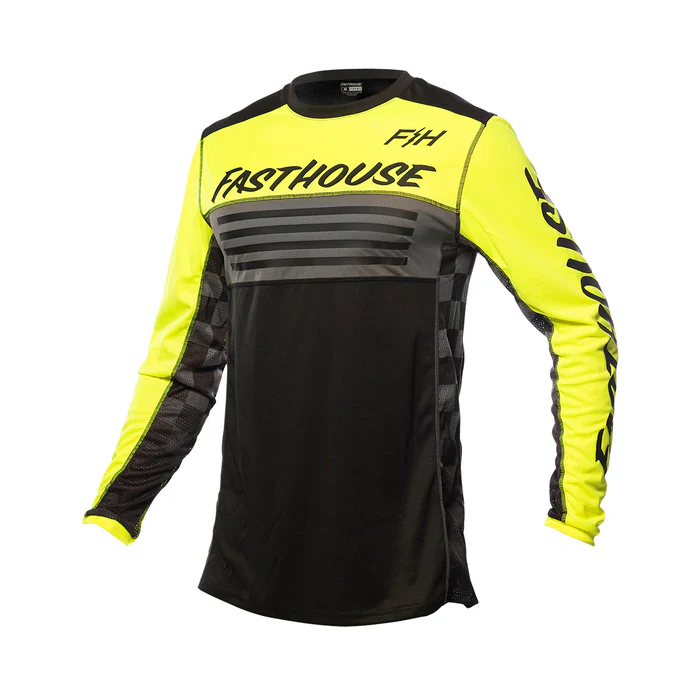 Fasthouse Grindhouse Omega Jersey - High Viz-Black