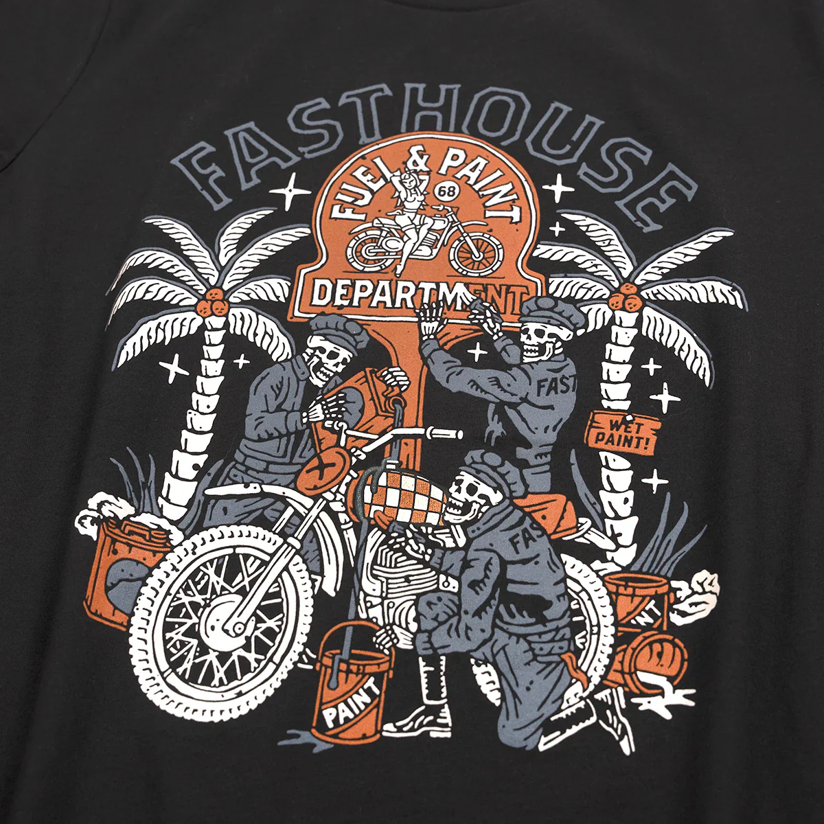 Fasthouse Macabre Tee - Womens - Black Mineral Wash - Image 6