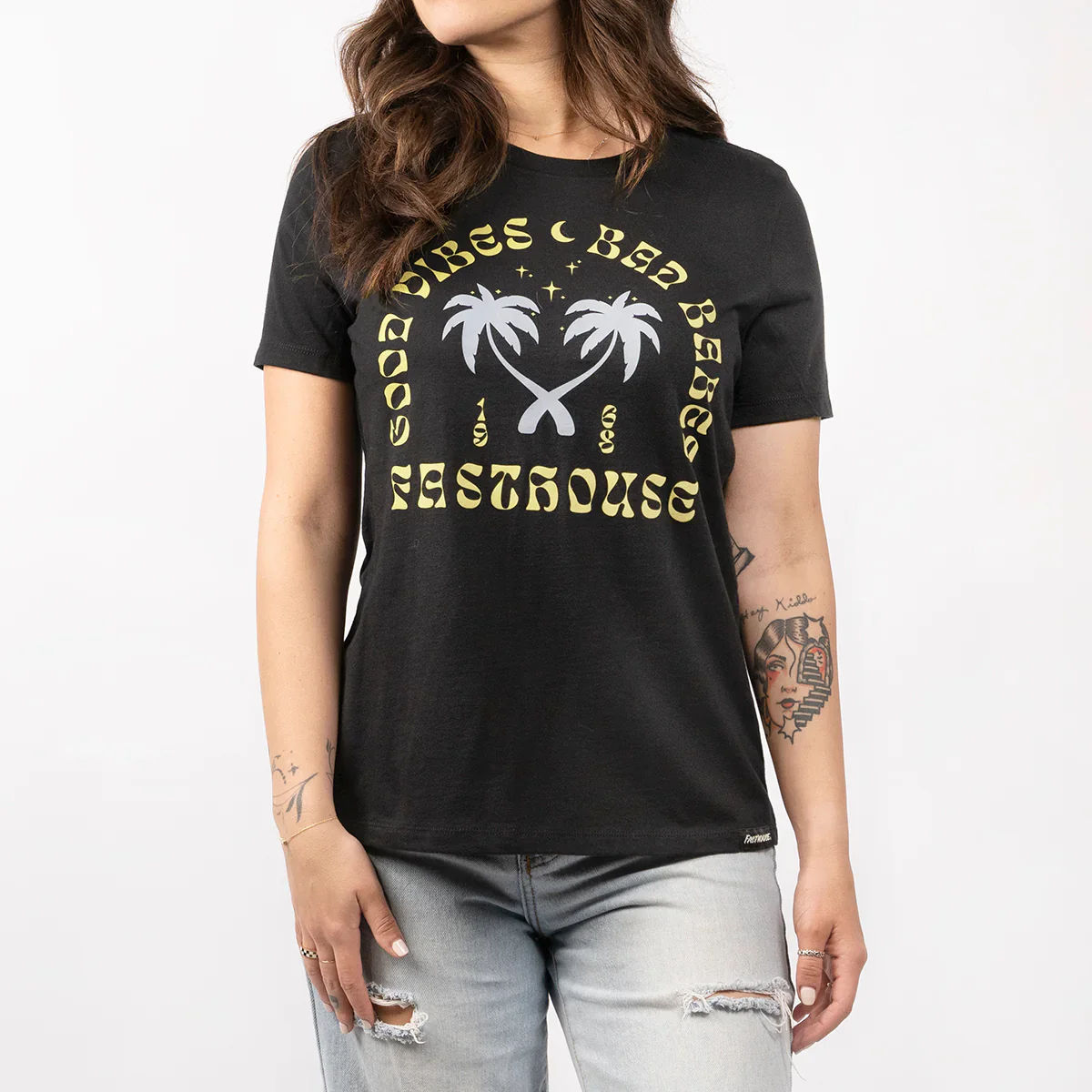 Fasthouse Oasis Tee - Womens - Black Mineral Wash - Image 2