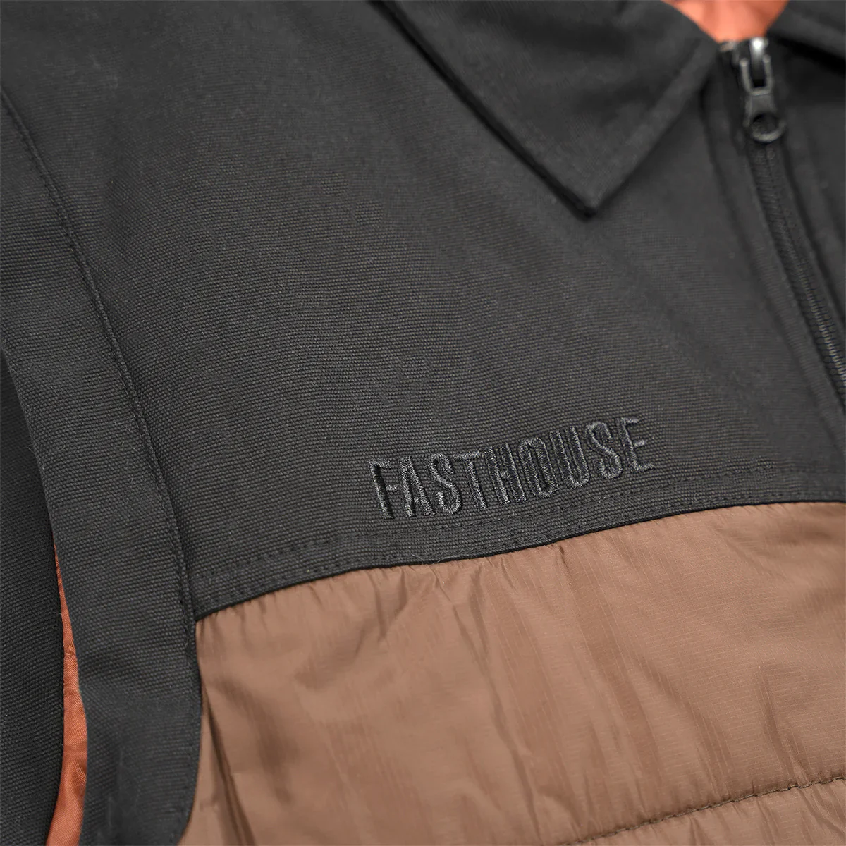 Fasthouse Prospector Puffer Vest - Black-Brown - Image 5