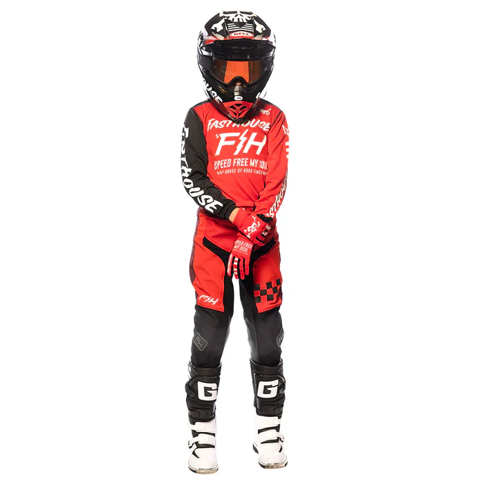 Fasthouse Speed Style Pant - Youth - Red-Black - Image 5