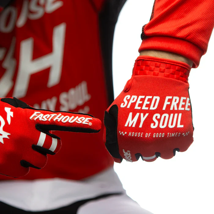 Fasthouse Speed Style Slammer Glove - Youth - Red - Image 4