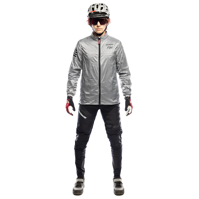 Fasthouse Tracker Packable Windbreaker Jacket - Light Gray - Image 4