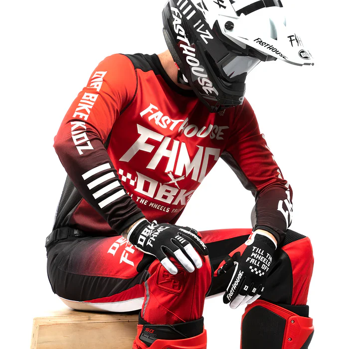 Fasthouse Twitch Jersey - Red-Black - Image 6