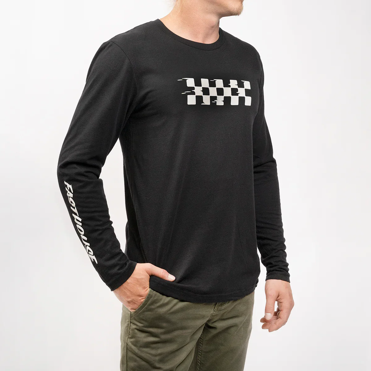 Fasthouse Vortex Long Sleeve Tee - Black - Image 2