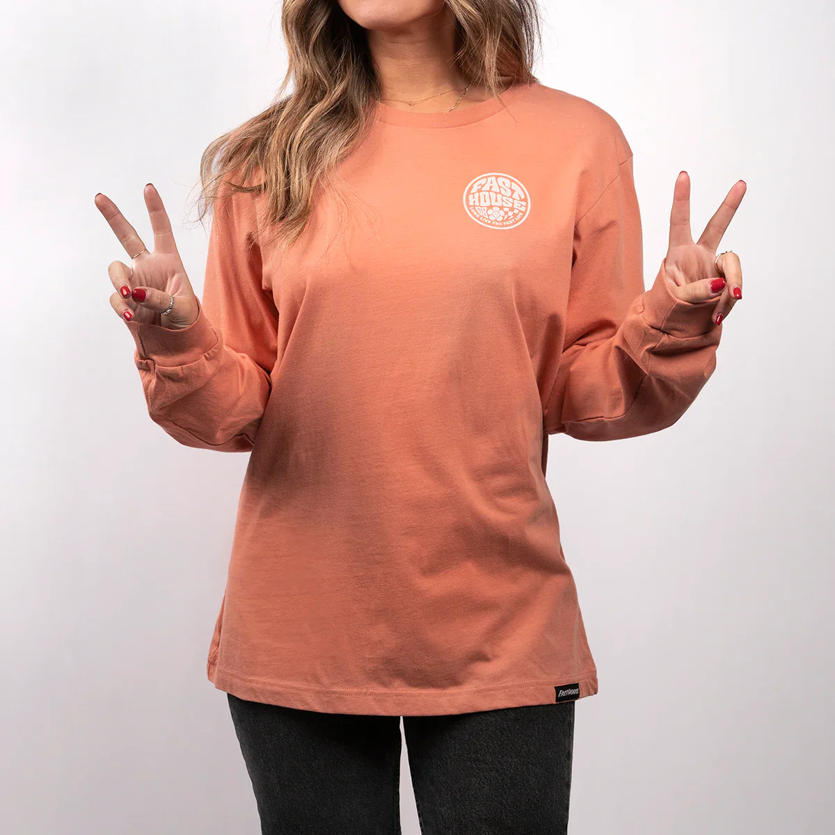 Fasthouse Waxy Long Sleeve Tee - Womens - Terracotta - Image 2