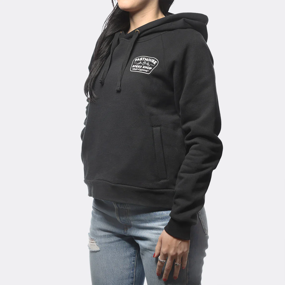 Fasthouse Wedged Hooded Pullover - Womens - Black - Image 2