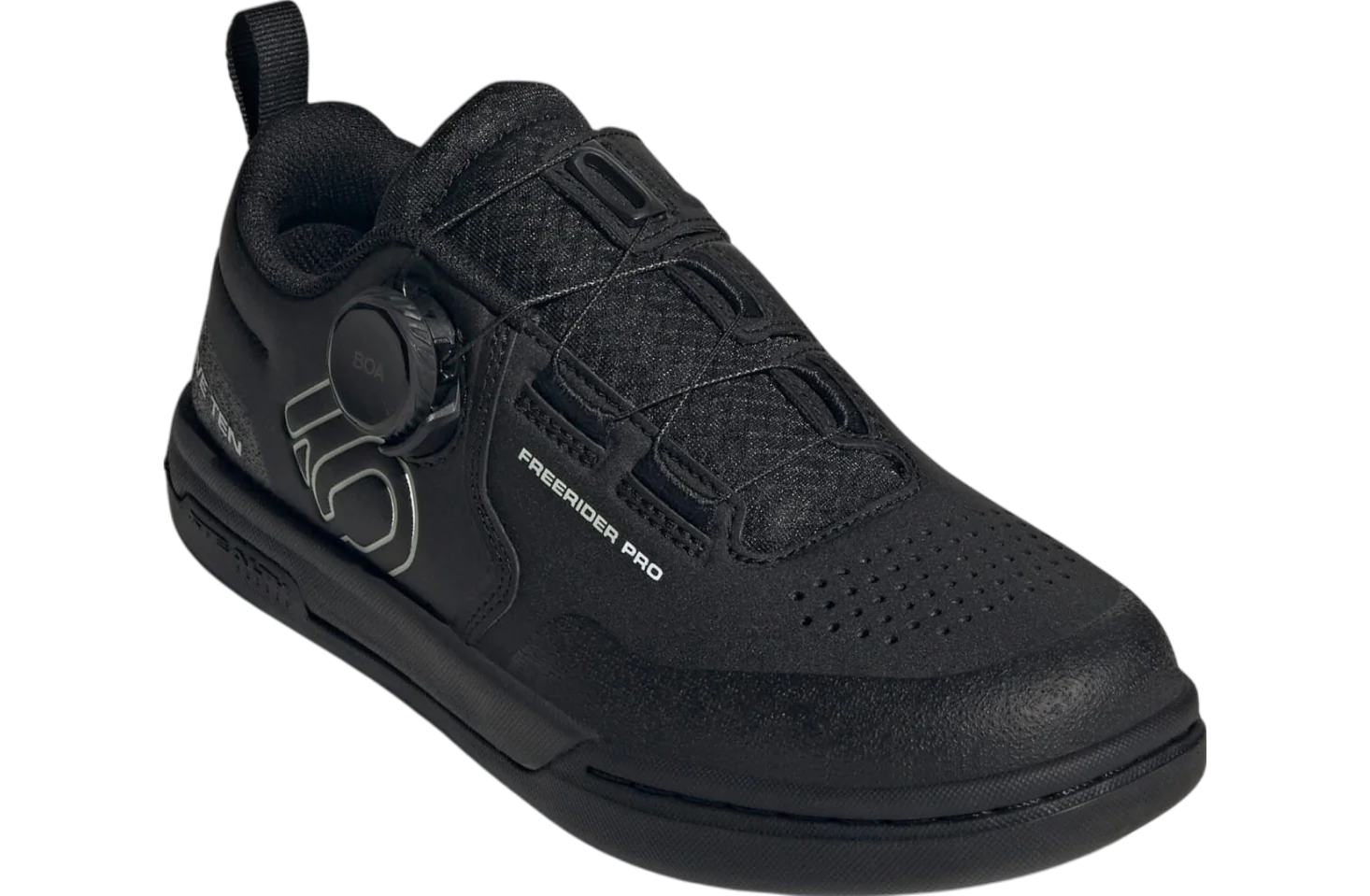Five Ten Freerider Pro BOA Flat Pedal Shoe - Womens - Core Black-Linen Green-Ftwr White - Image 4