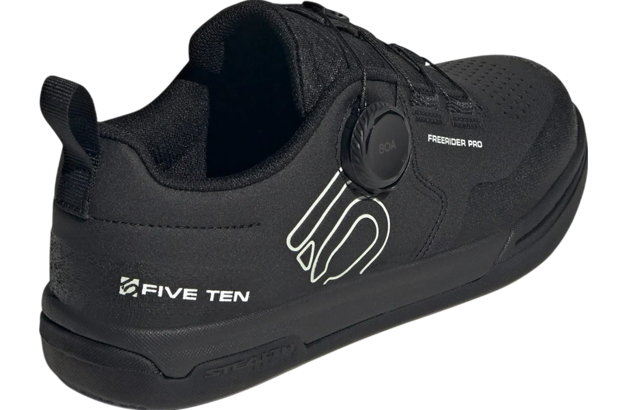 Five Ten Freerider Pro BOA Flat Pedal Shoe - Womens - Core Black-Linen Green-Ftwr White - Image 5