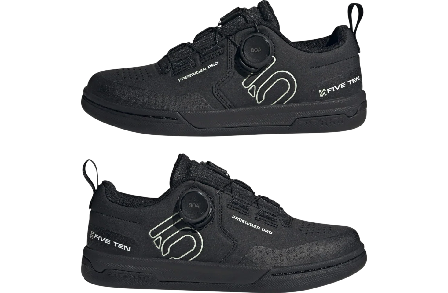 Five Ten Freerider Pro BOA Flat Pedal Shoe - Womens - Core Black-Linen Green-Ftwr White - Image 7