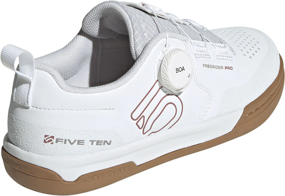 Five Ten Freerider Pro BOA Flat Pedal Shoe - Womens - Ftwr White-Warm Clay-Gray Three - Image 5