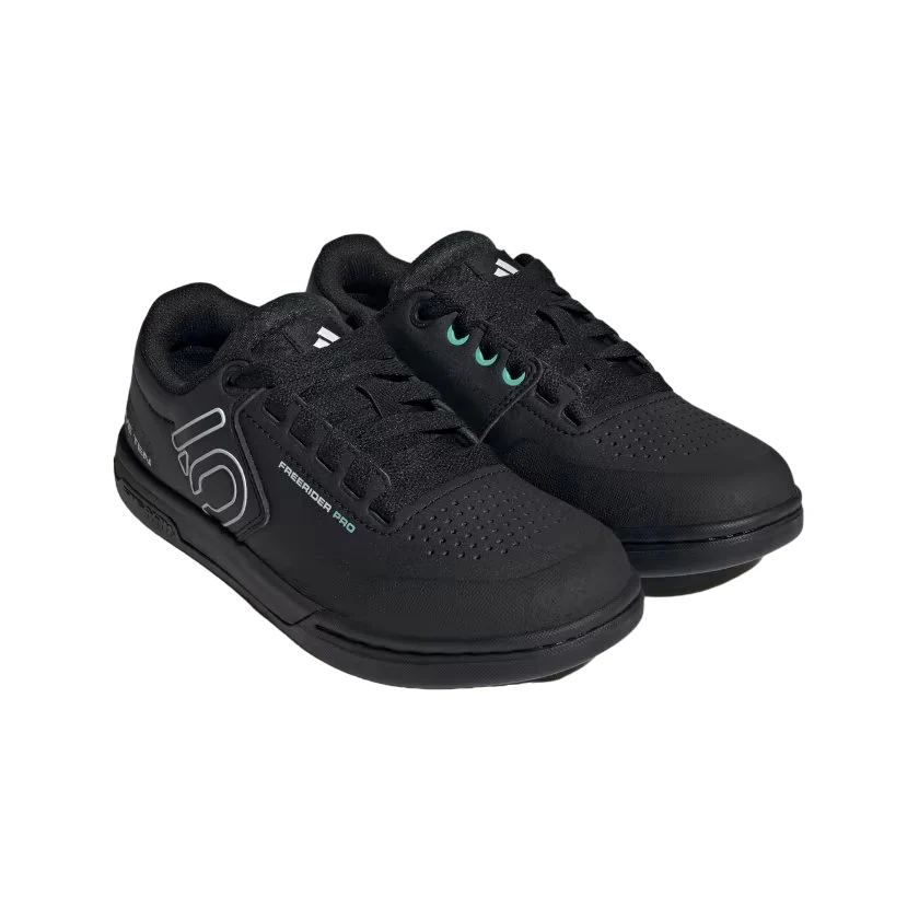 Five Ten Freerider Pro Flat Pedal Shoe - Womens - Core Black-Crystal White-Acid Mint - Image 8