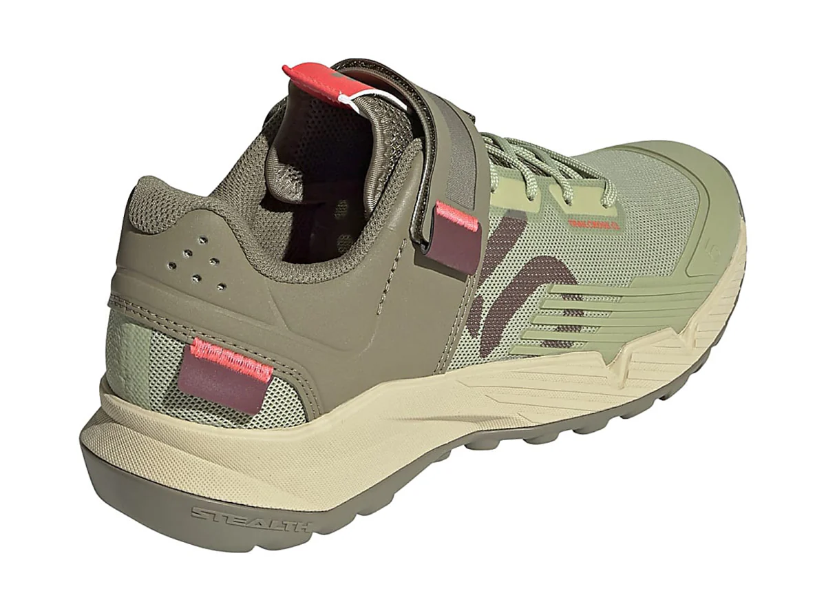 Five Ten Trailcross Clip-In MTB Shoe - Womens - Quiet Crimson-Orbit Green-Turbo - 2022 - Image 3