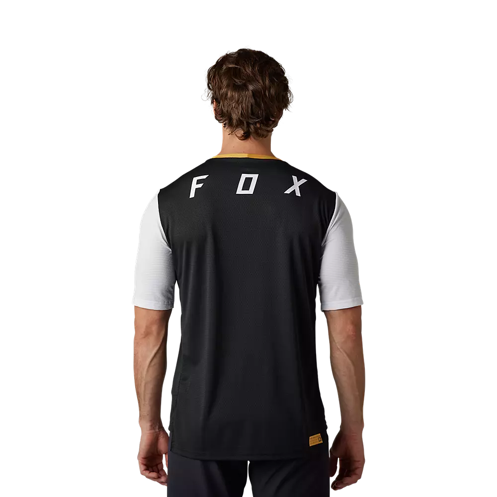 Fox Racing Defend Short Sleeve MTB Jersey - Aurora - Black-White - Image 2