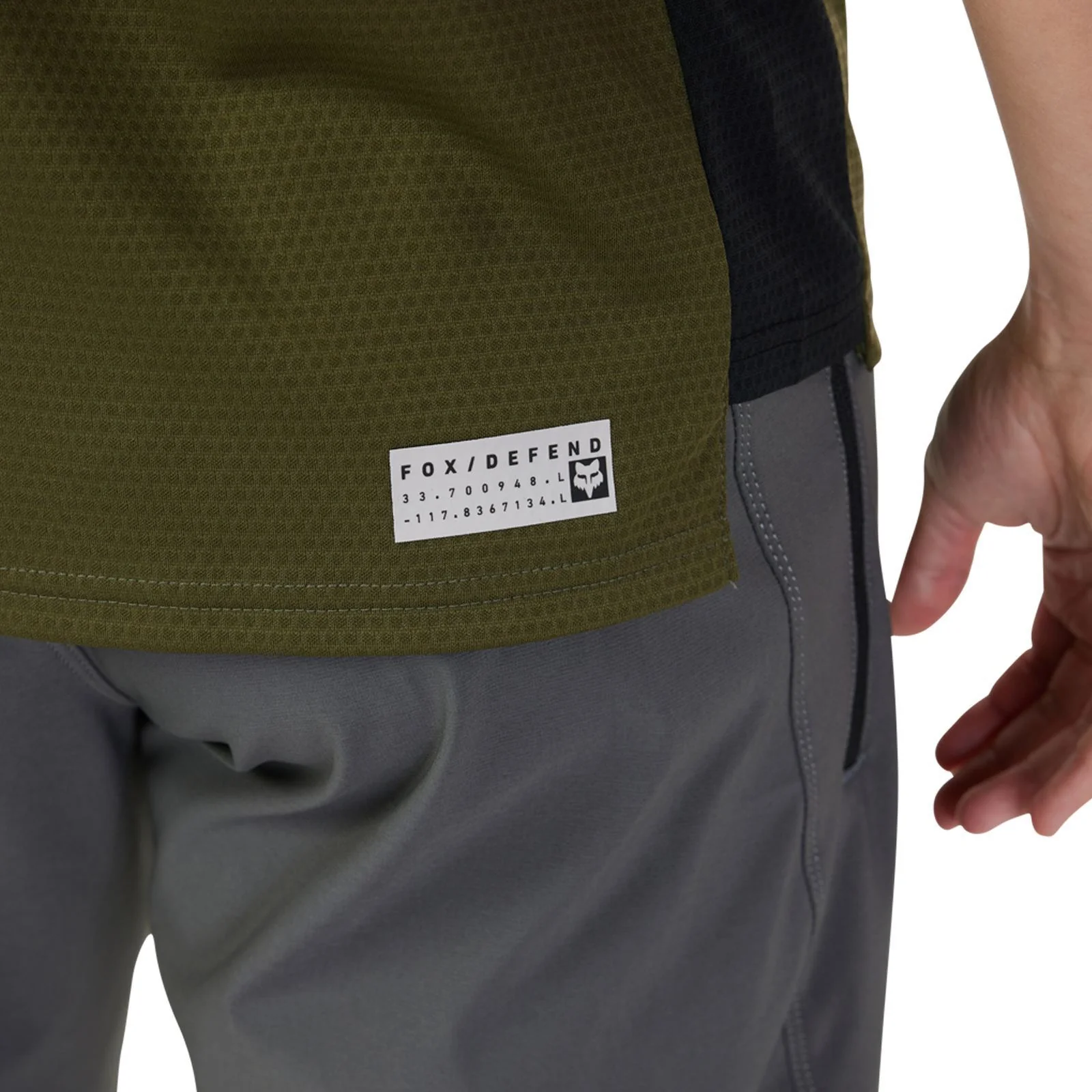 Fox Racing Defend Short Sleeve MTB Jersey - Olive Green - 2023 - Image 3
