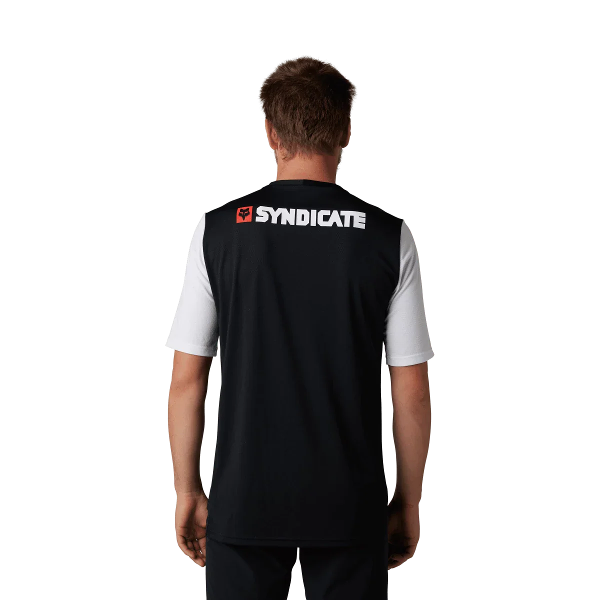 Fox Racing Defend Short Sleeve MTB Jersey - Syndicate - White-Black - Image 4
