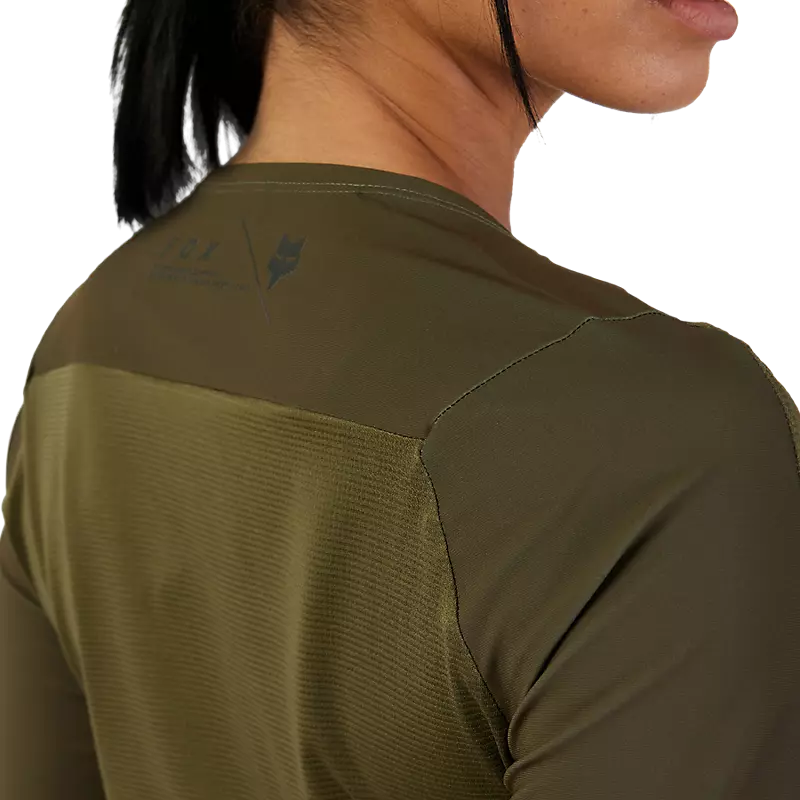 Fox Racing Flexair Ascent Long Sleeve MTB Jersey - Womens - Olive Green - Image 5