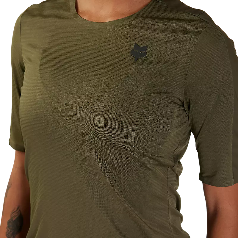 Fox Racing Flexair Ascent Short Sleeve MTB Jersey - Womens - Olive Green - Image 5