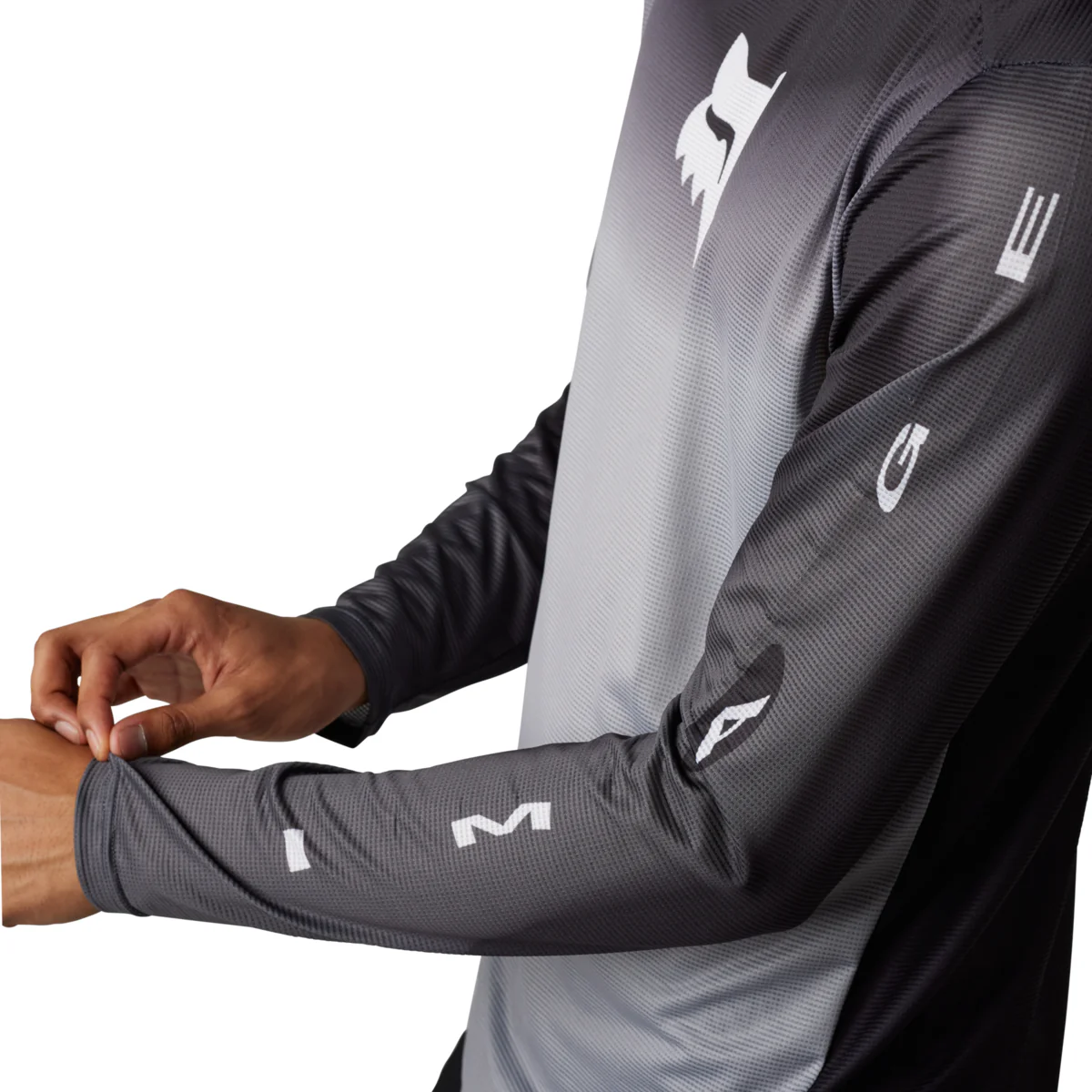 Fox Racing Flexair Long Sleeve MTB Jersey - Novah - Steel Gray - Image 4