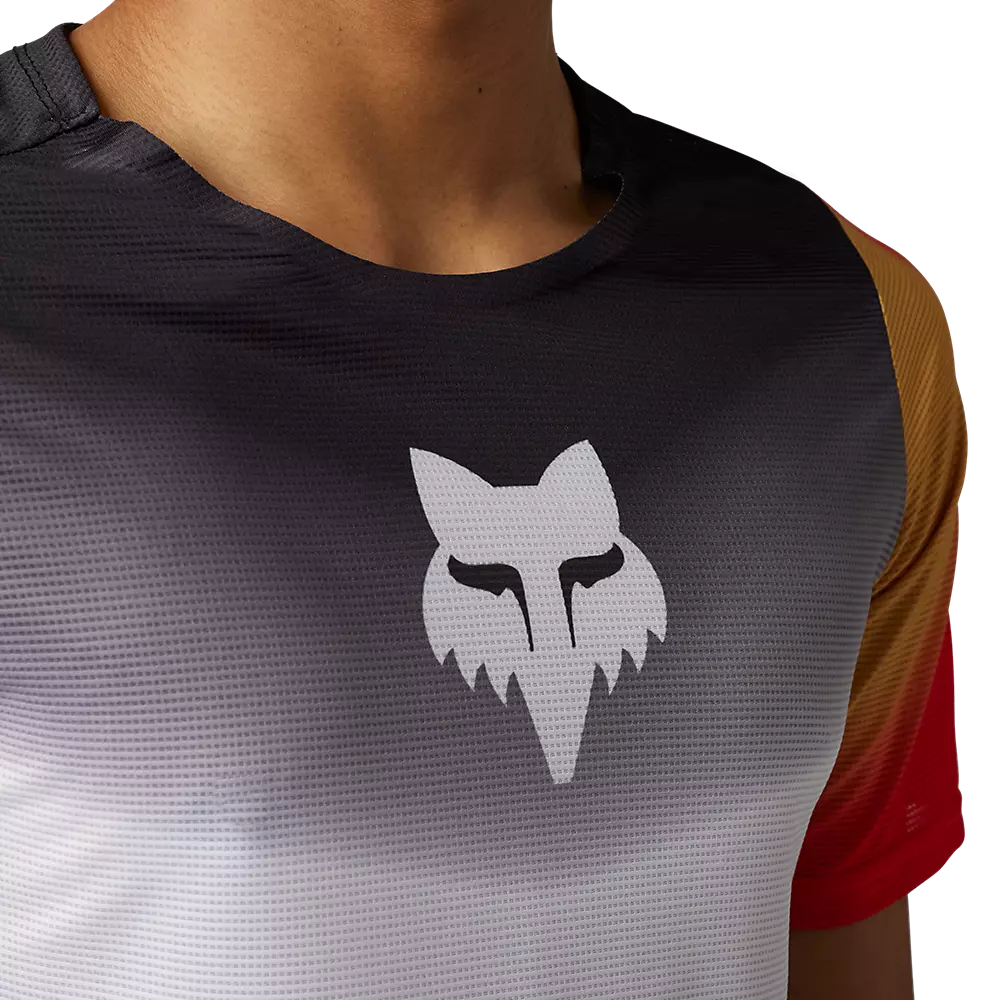 Fox Racing Flexair Short Sleeve MTB Jersey - Novah - Black-White - Image 3