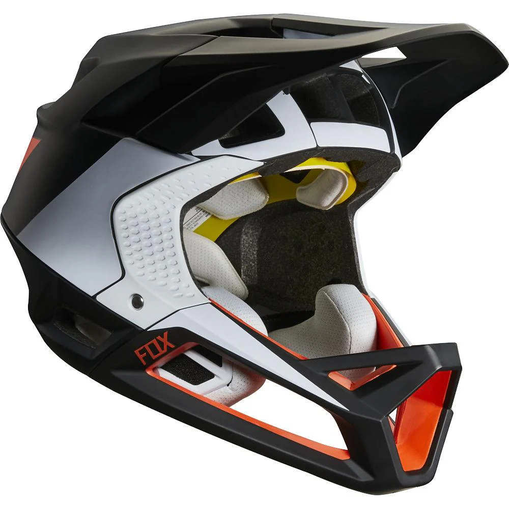 Fox Racing Proframe Ltd Edition Full Face Helmet - Black-White-Orange - Image 2