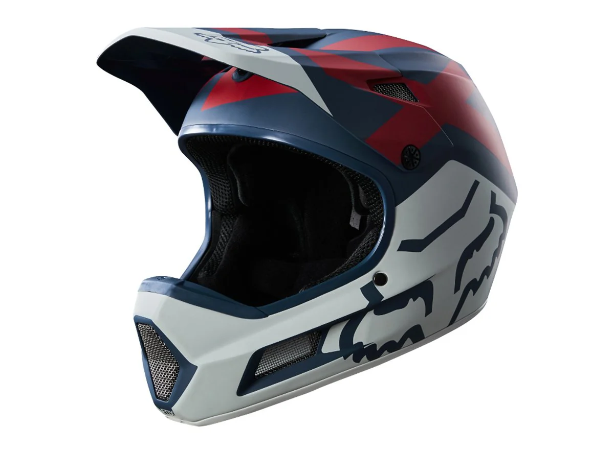 Fox Racing Rampage Comp Preme Full Face Helmet - Blue-Red - Image 3