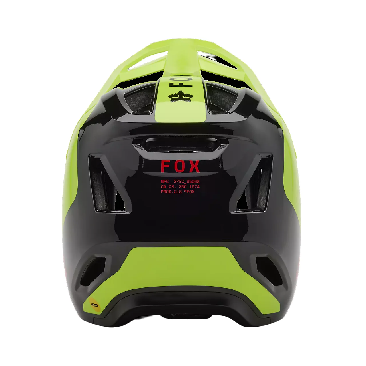Fox Racing Rampage Full Face Helmet - Barge - Flo Yellow - Image 4