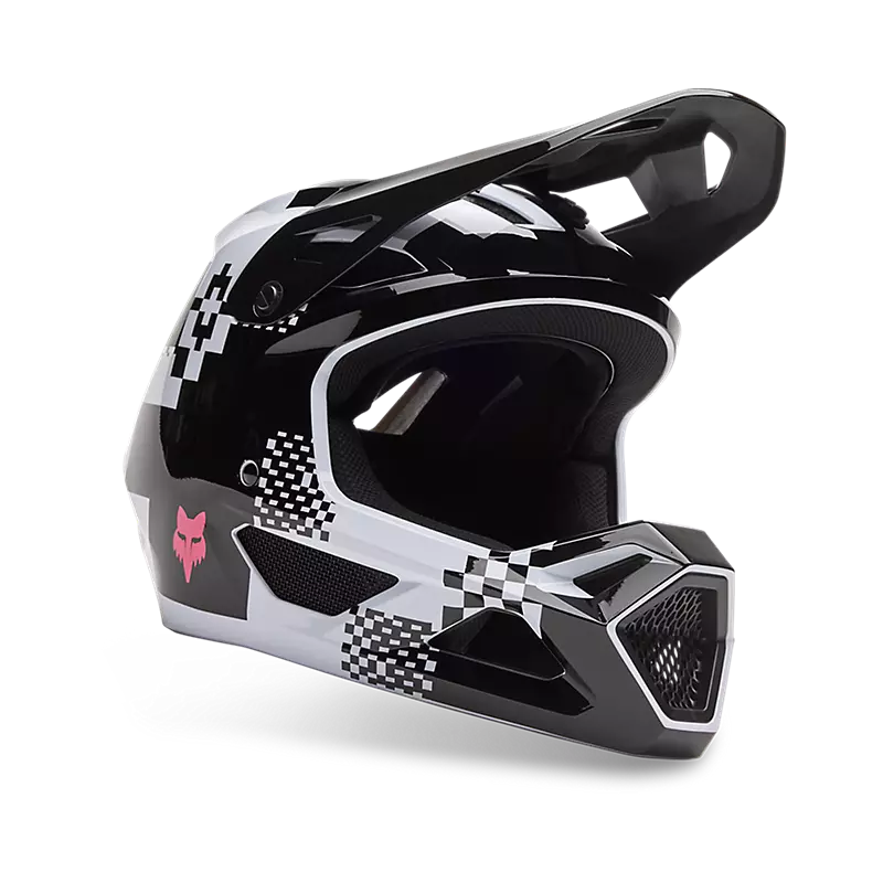 Fox Racing Rampage Full Face Helmet - Digi Image - Youth - Black-White - Image 2
