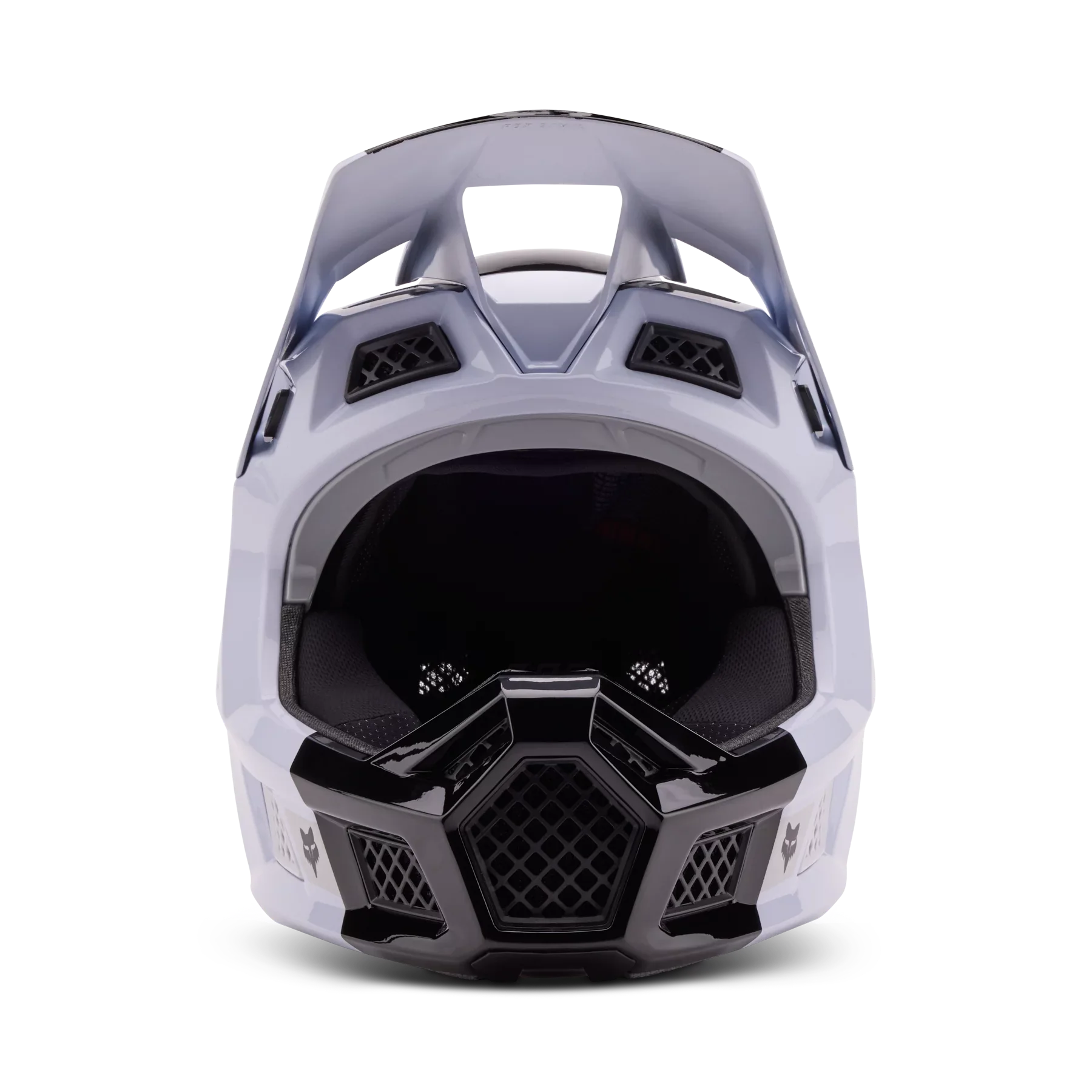 Fox Racing Rampage Pro Carbon Full Face Helmet - Intrude - CE/CPSC - White - Image 3