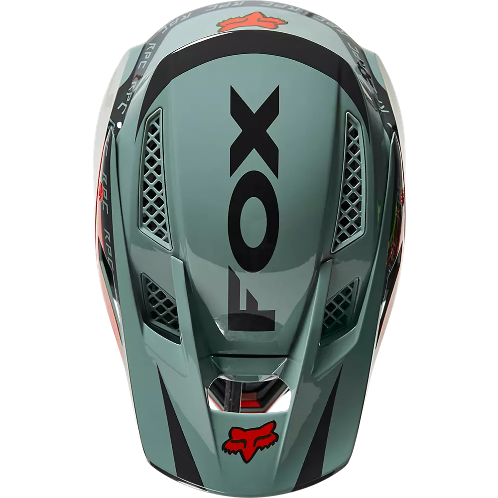 Fox Racing Rampage Pro Carbon MIPS Divide Full Face Helmet - Eucalyptus - 2022 - Image 4