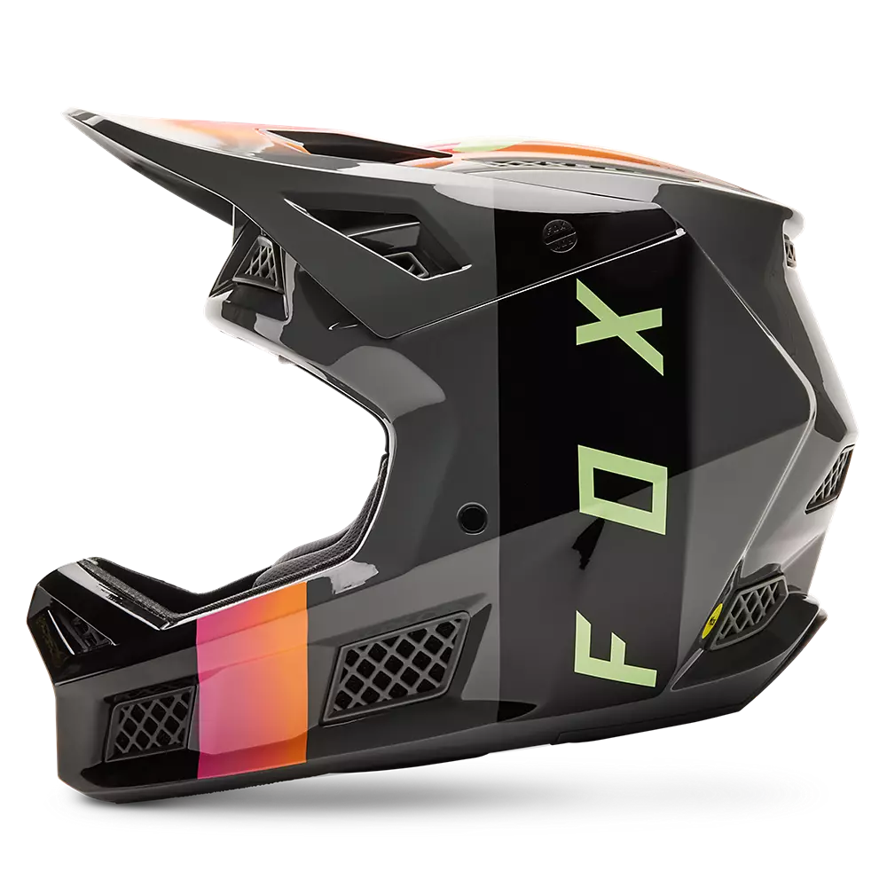 Fox Racing Rampage Pro Carbon MIPS Full Face Helmet - Reez - Pewter - Image 2