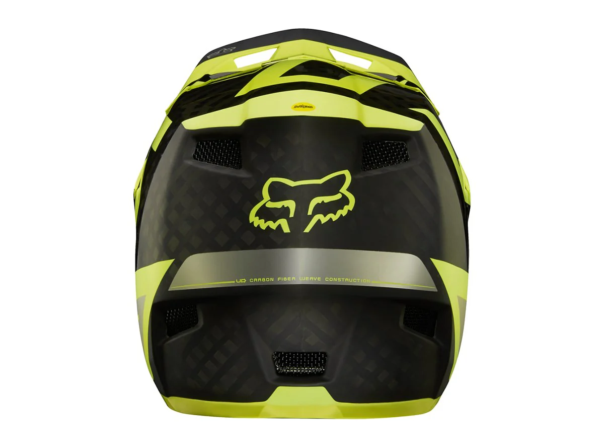 Fox Racing Rampage Pro Carbon Preest Helmet - Yellow-Black - Image 3