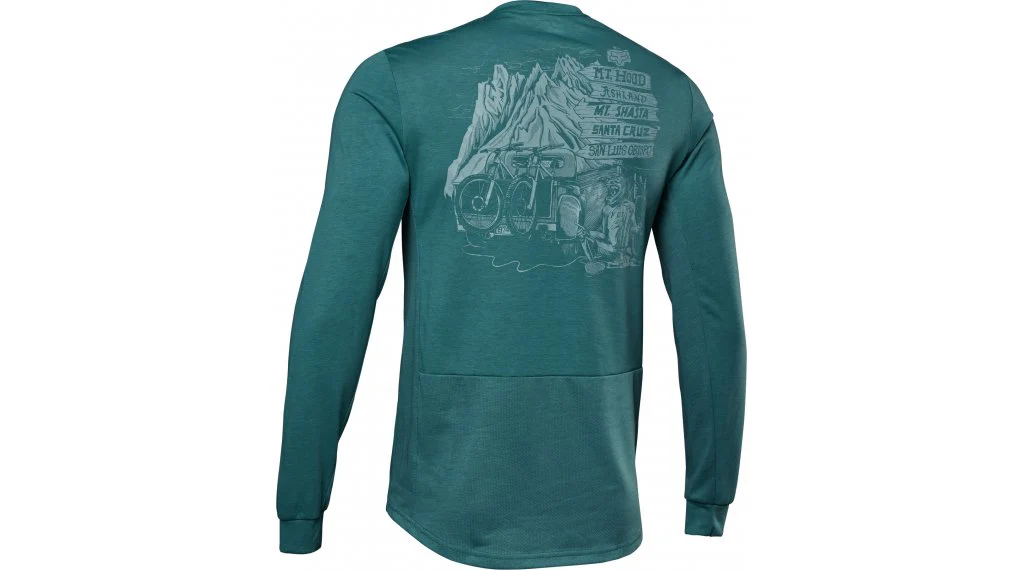 Fox Racing Ranger Dri Release Long Sleeve MTB Jersey - Sea Foam - Image 2