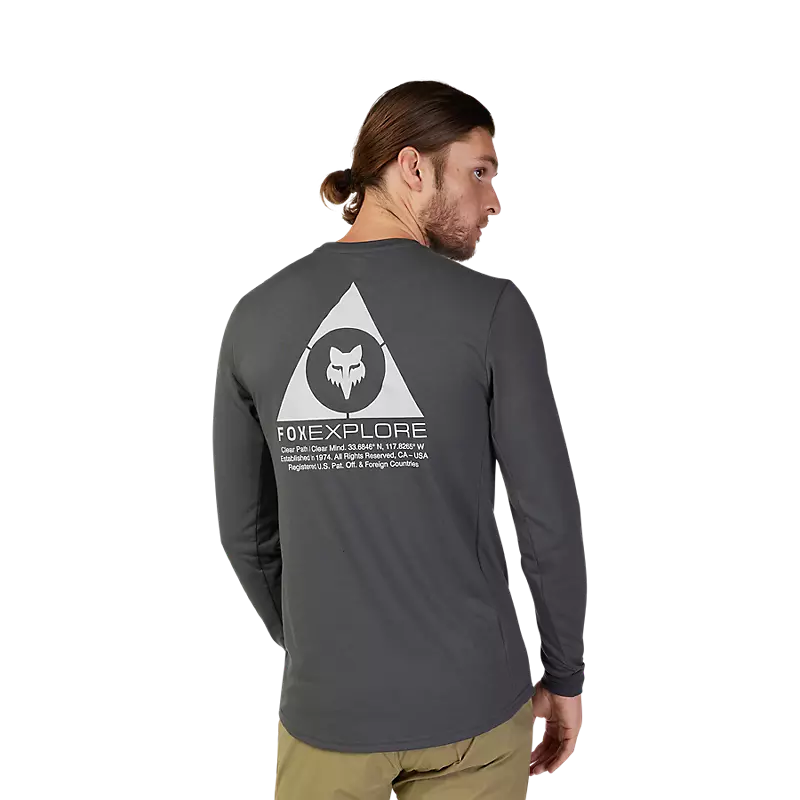 Fox Racing Ranger Dri Release MD Long Sleeve MTB Jersey - Tred - Dark Shadow - Image 3