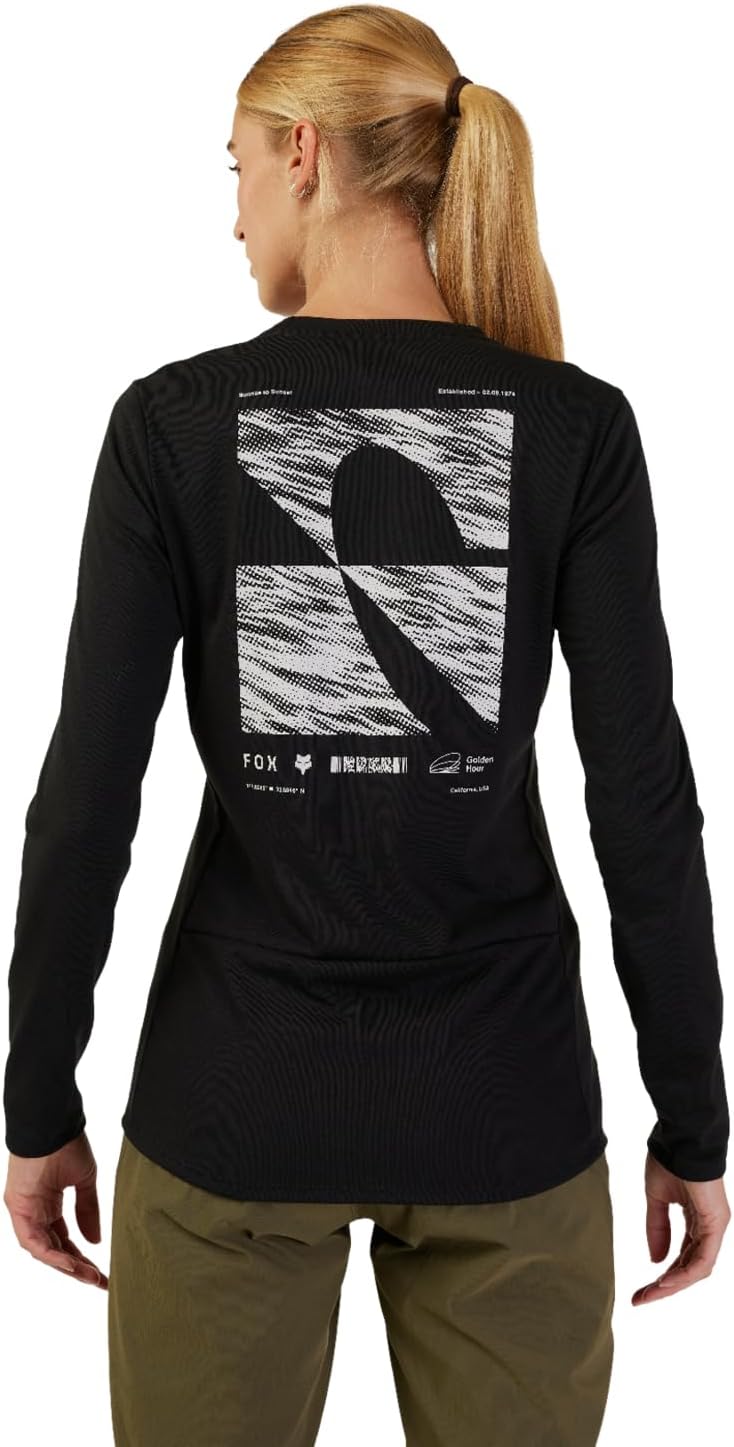 Fox Racing Ranger Dri Release Mid Long Sleeve MTB Jersey - Womens - Black - NLM - Image 4