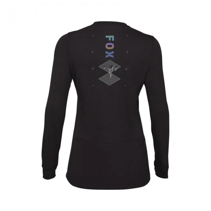 Fox Racing Ranger Dri Release Mid Long Sleeve MTB Jersey - Womens - Lunar - Black - Image 2
