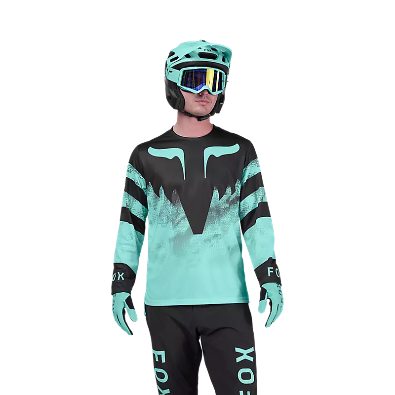 Fox Racing Ranger Long Sleeve MTB Jersey - Kairos - Turquoise - Image 3