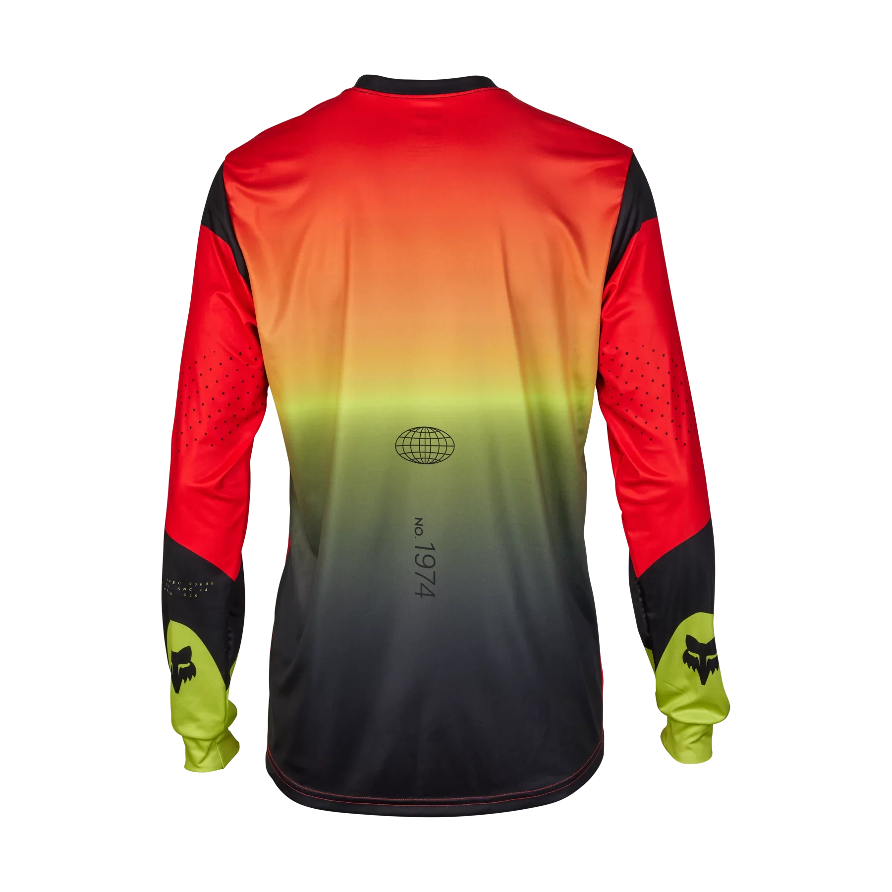 Fox Racing Ranger Long Sleeve MTB Jersey - Revise - Red-Yellow - Image 2