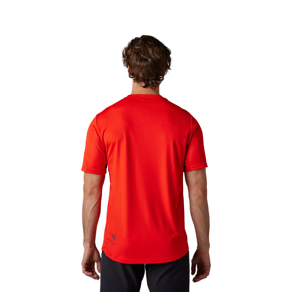 Fox Racing Ranger Short Sleeve MTB Race Jersey - Moth - Flo Red - Image 2