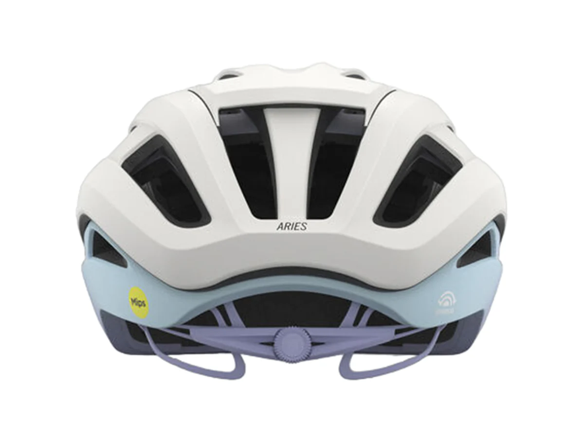 Giro Aries Spherical Road Helmet - Matt White-Light Lilac Fade - Image 3