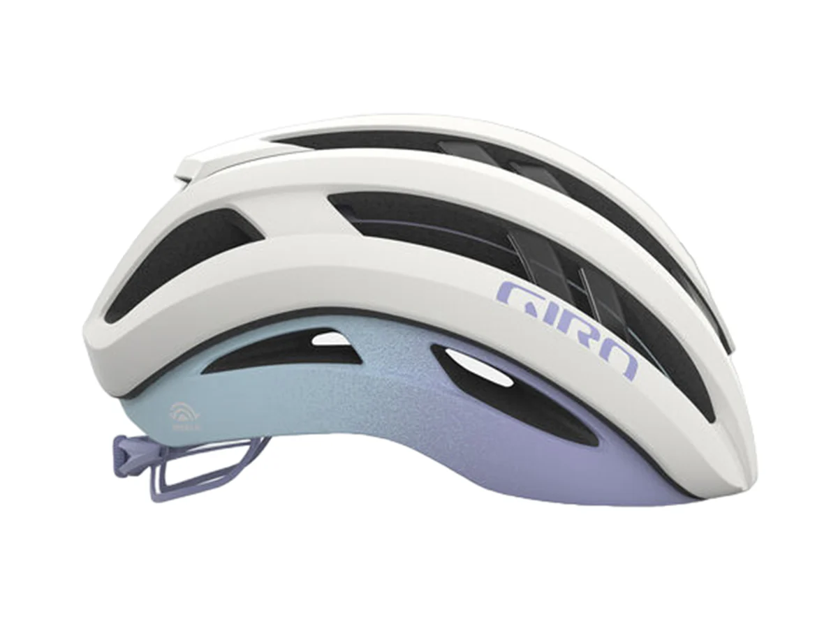 Giro Aries Spherical Road Helmet - Matt White-Light Lilac Fade - Image 4