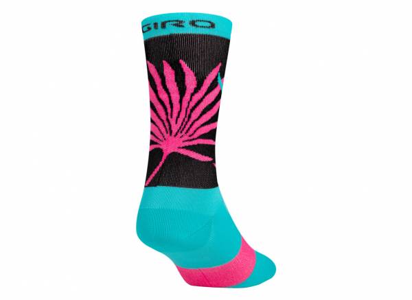 Giro Comp 6" High Rise Sock - Screaming Teal-Neon Pink - 2022 - Image 2