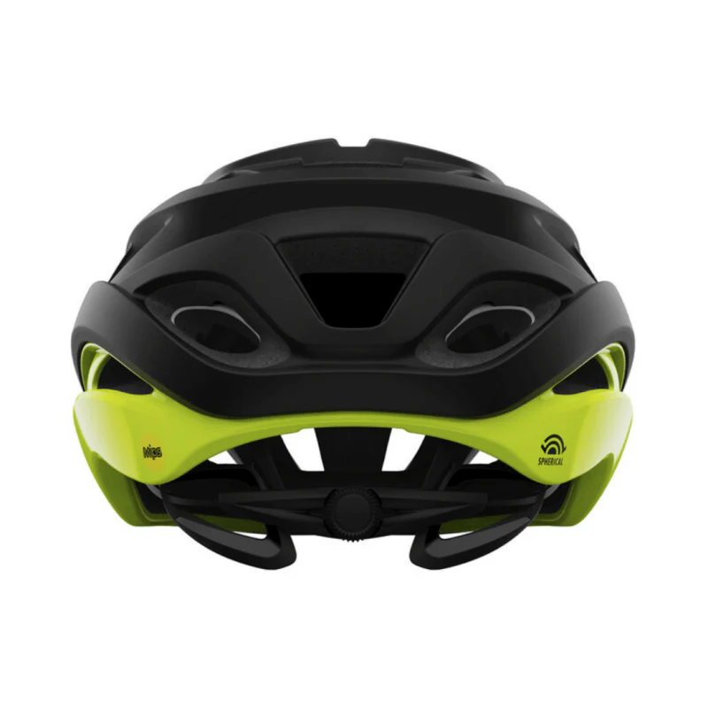 Giro Helios Spherical Road Helmet - Matt Black-Hi-Viz Yellow - 2021 - Image 4